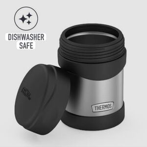 THERMOS Thermax Funtainer 10oz Vacuum Insulated Jar Mug Stainless Steel Black